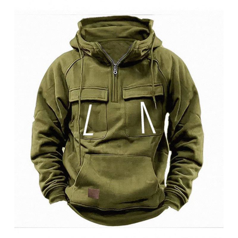Herren Kapuzenpullover Modern mit Taschen Schnitt