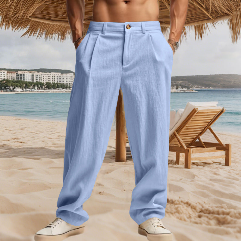 Herren Chino-Hose Bequem Elastisch Mit Stretch