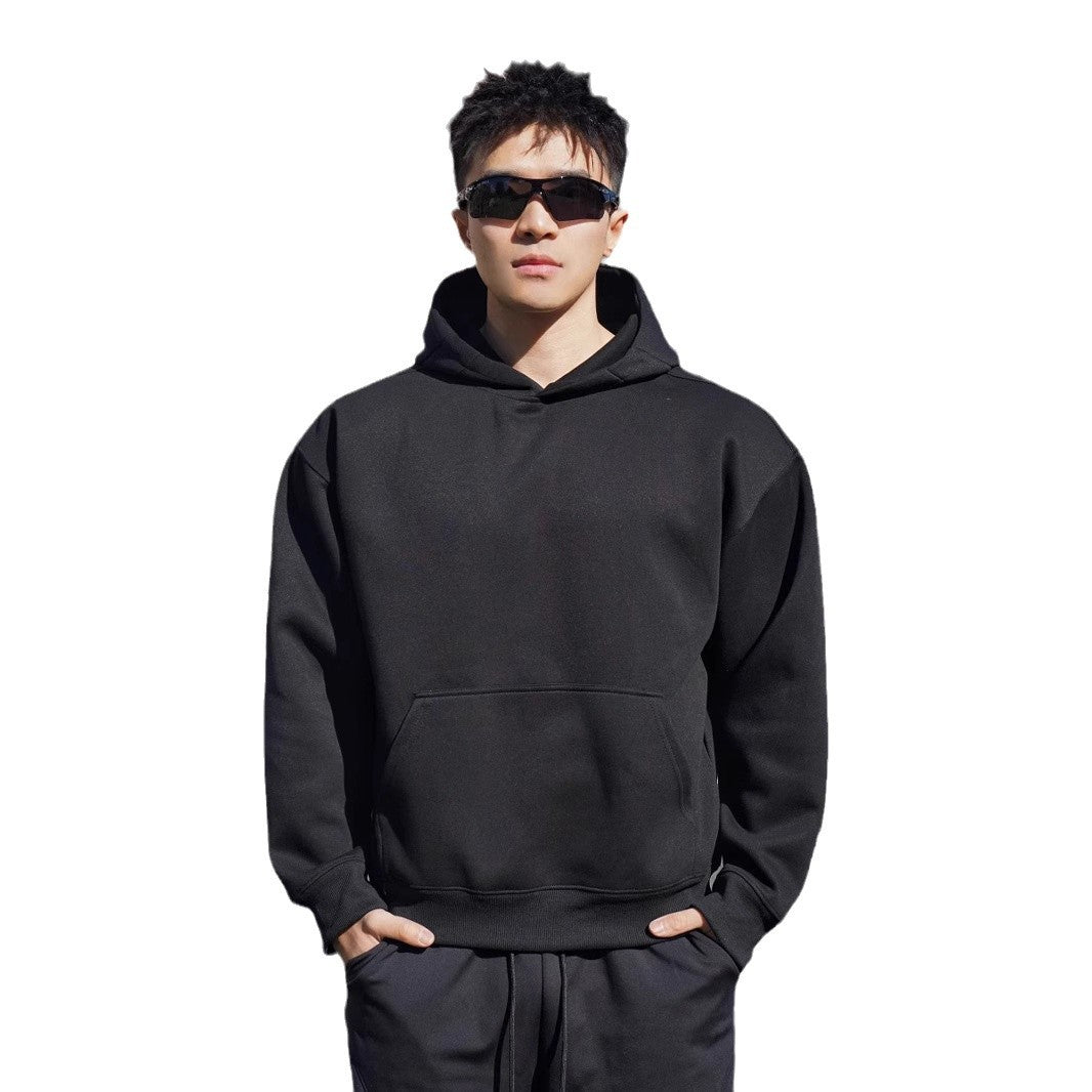 Herren Sweatshirt Oversized Kapuzenpulli Baumwolle Modern