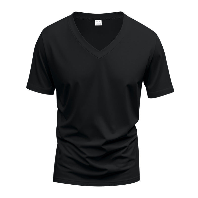 Herren T-Shirt V-Ausschnitt atmungsaktiv Sportlich