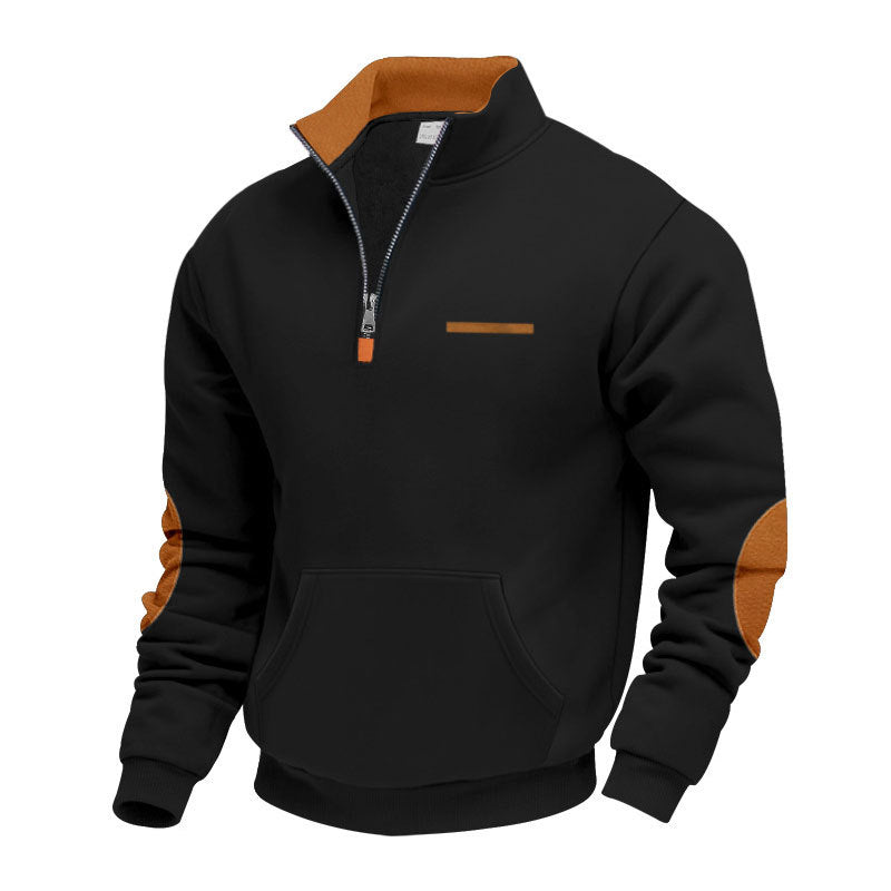 Herren Kapuzenpullover Mit Halbzipp Modern Farben