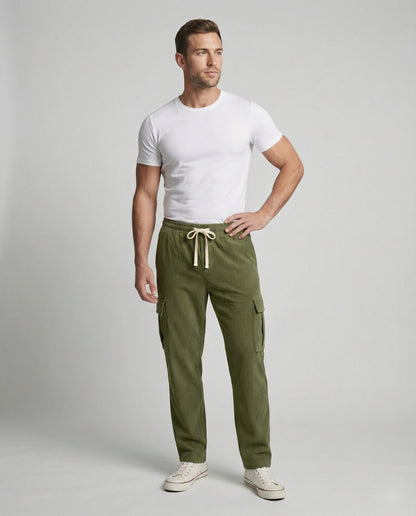 Herren Cargo-Hose Elastisch Bequem Stretch