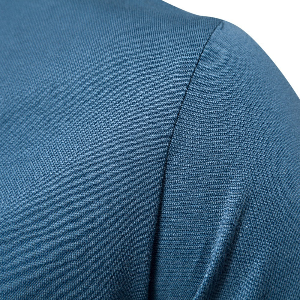 Herren Henley T-Shirt Kurzarm Modern Baumwolle
