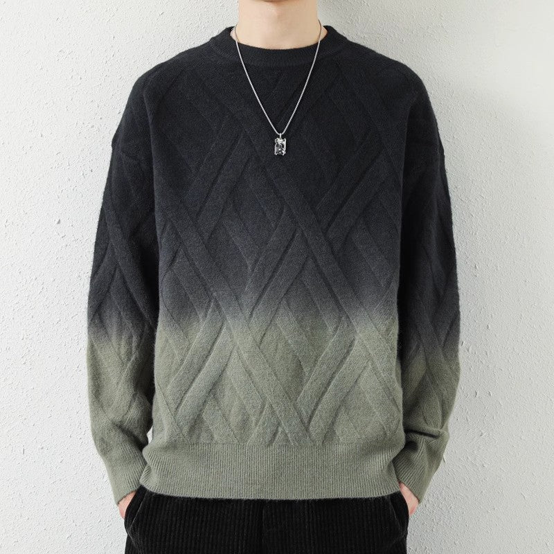 Herren Strickpullover Gemustert Farbverlauf Modern - BerlinGlamour