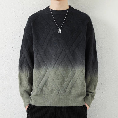 Herren Strickpullover Gemustert Farbverlauf Modern - BerlinGlamour
