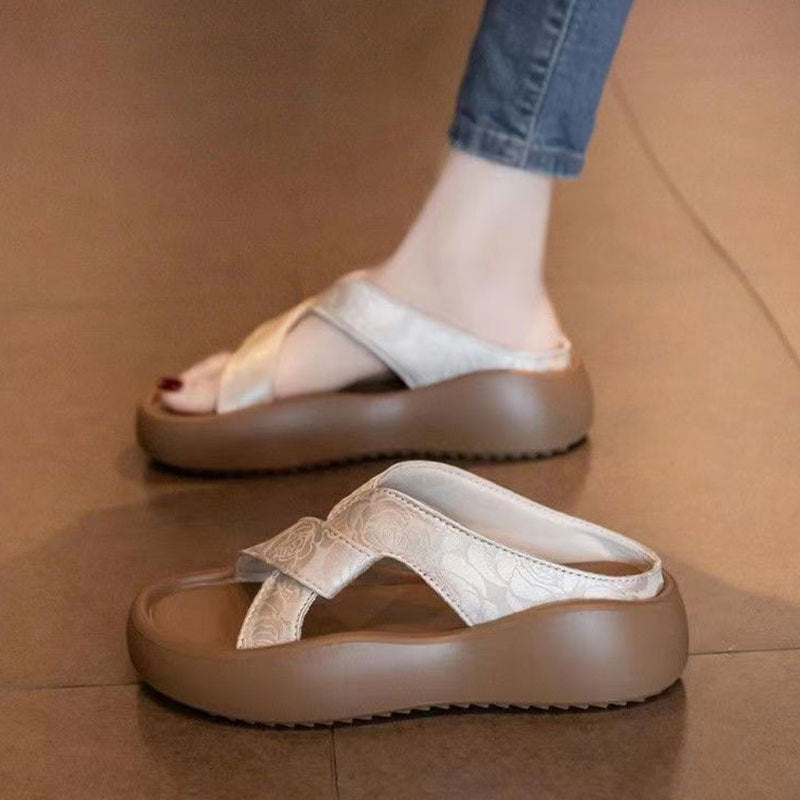Damen Sandalen Bequem Slip-On mit Querriemen Rutschfest - BerlinGlamour