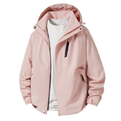 Herren Outdoorjacke Übergangsjacke Wasserdicht Mit Kapuze