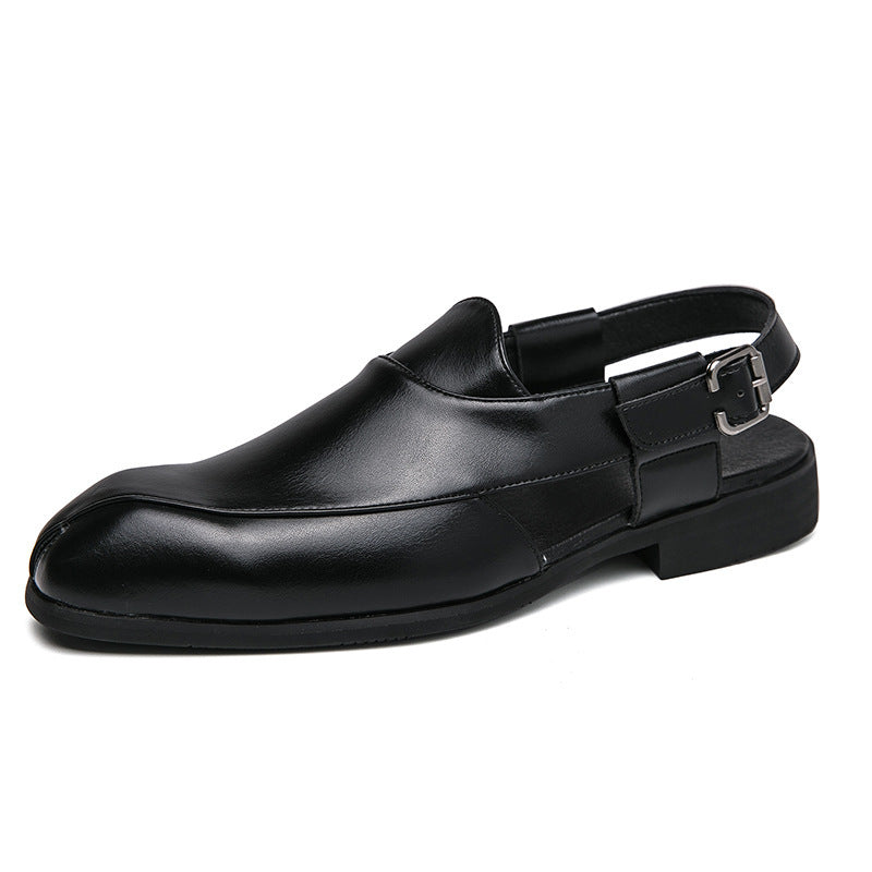 Damen Leder Mokassins Elegante Schuhe mit verstellbarem Riemen