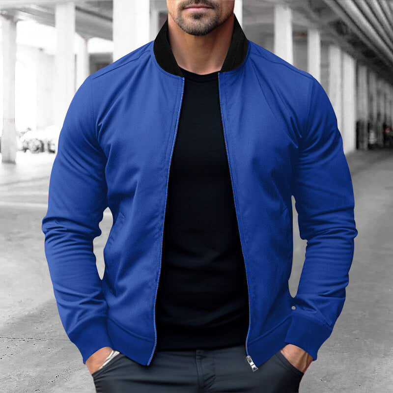 Herren Sweatjacke Sportlich Mit Taschen Reißverschluss