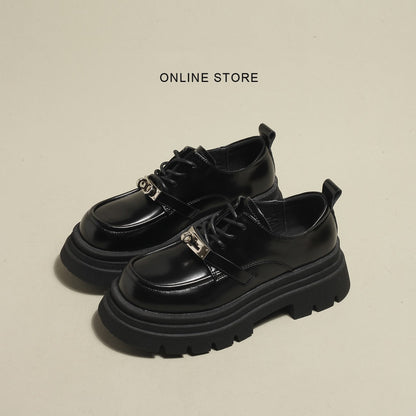 Damen Schnürschuhe Glänzend Rutschfest Modisch