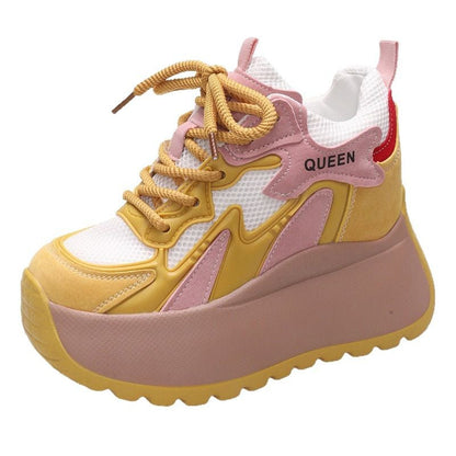 Damen Plateau Sneaker Chunky atmungsaktiv
