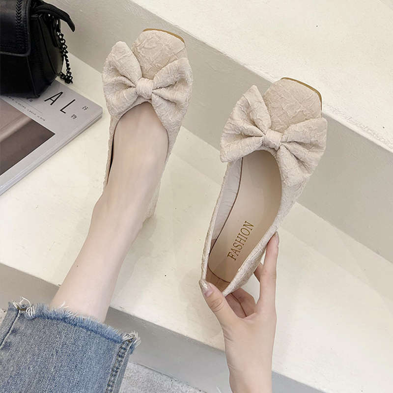 Damen Ballerinas mit Schleife Moderne Frauen Schuhe