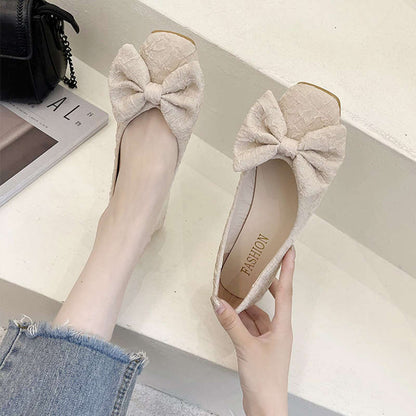 Damen Ballerinas mit Schleife Moderne Frauen Schuhe
