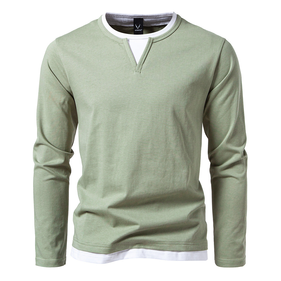 Herren Langarmshirt Moderner Kragen Trendy Berlin