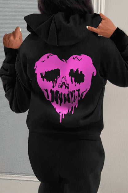 Männer Kapuzenpullover Totenkopf Design Trendy Streetwear