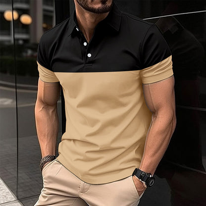Herren Poloshirt Farbblock Design Modern Berlin Style - BerlinGlamour