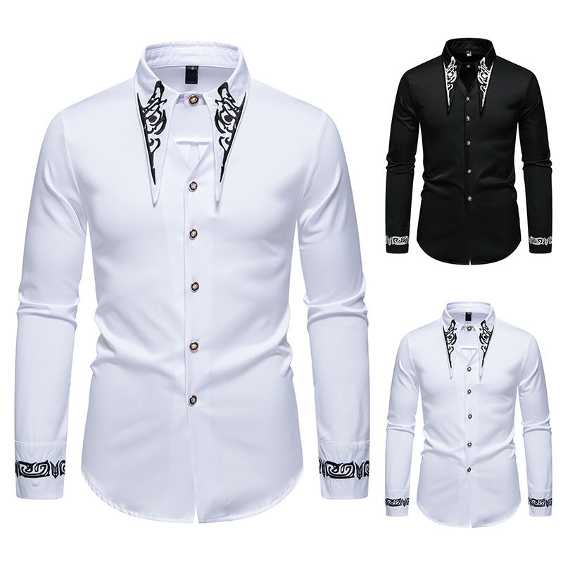 Herren Hemd Modernes Kragen-Design Slim Fit - BerlinGlamour