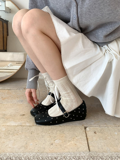 Damen Ballerinas Elegant Schnalle Glitzer