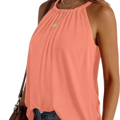 Damen Halterneck-Top Lässig Fließend Verstellbar