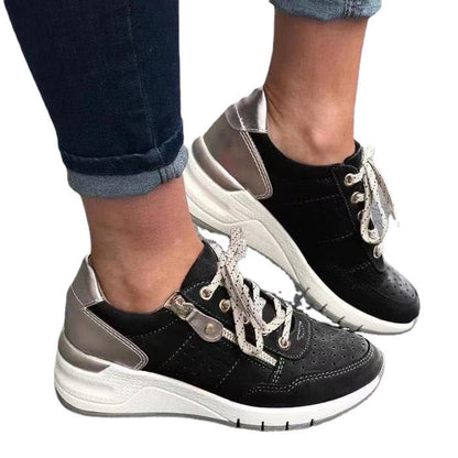 Damen Sneaker Sportlich Atmungsaktiv Weiße Schuhe