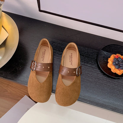 Damen Ballerinas Komfortabel Weich Mit Riemen Schuhe - BerlinGlamour