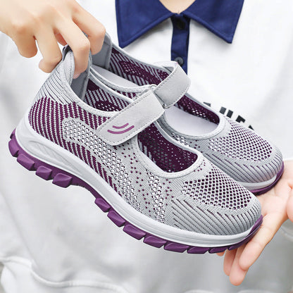 Damen Freizeitschuhe Bequem Klettverschluss Verstellbar