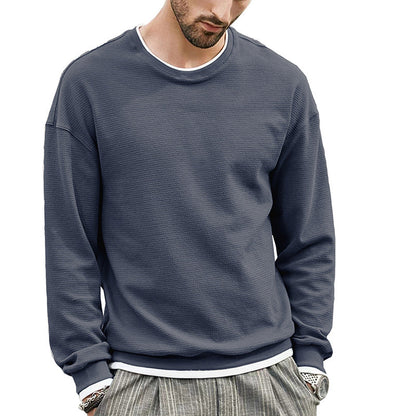 Herren Sweater Langarm Strukturiert Modern