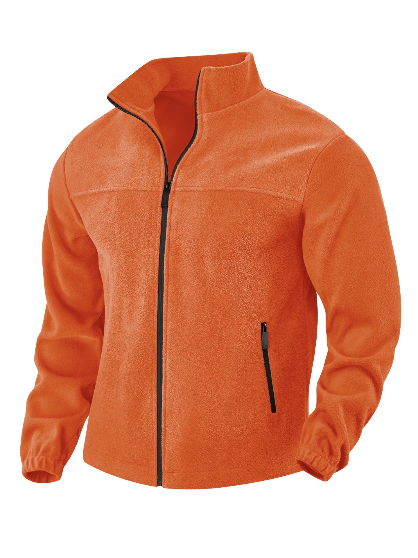 Herren Fleecejacke Stehkragen Warm mit Taschen