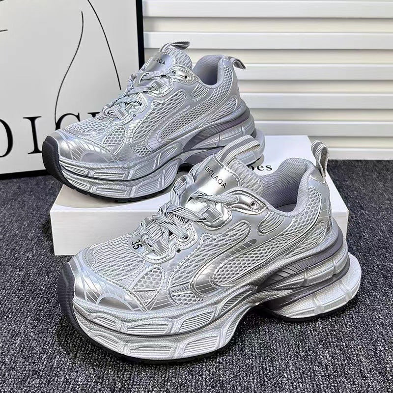 Damen Sneaker Sportlich Reflektierend Bequem