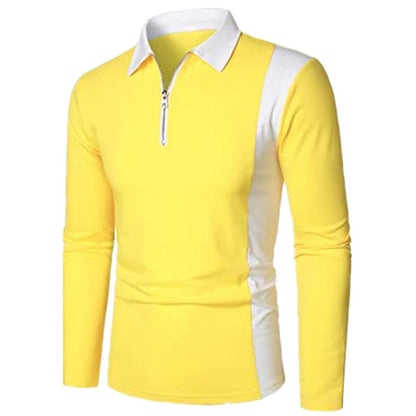 Herren Polohemd Langarm Sportlich Modern Farben