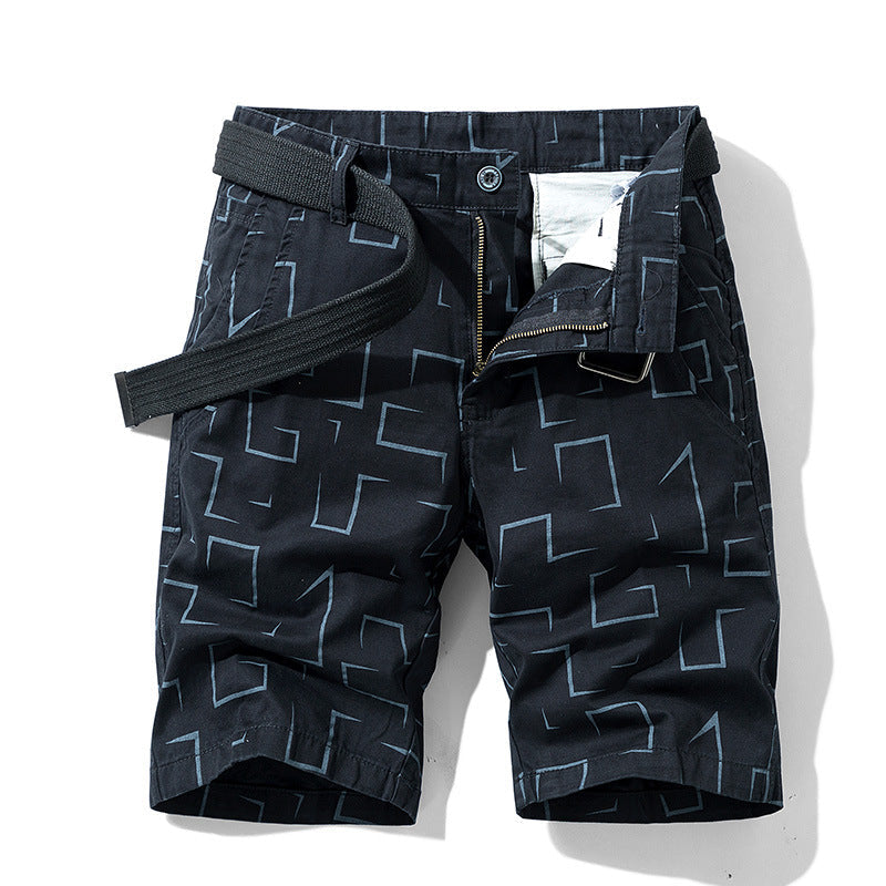 Herren Cargoshorts Elastisch Geometrisches Muster Modern - BerlinGlamour