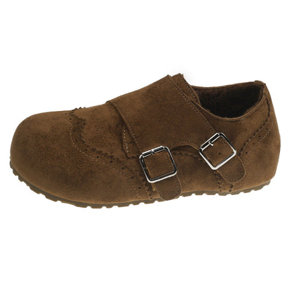 Damen Clogs Weichleder Bequem Schnallenverschluss Modern