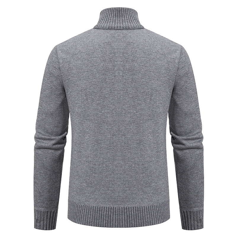 Herren Strickjacke Modern Zopf Muster Elegante Zipper