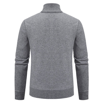Herren Strickjacke Modern Zopf Muster Elegante Zipper