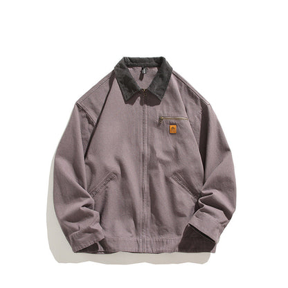 Herren Freizeitjacke Robust mit Kragen und Taschen Outdoor