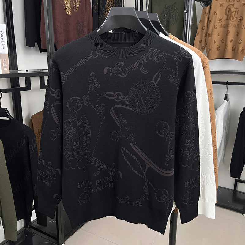 Herren Strickpullover mit 3D Logo Modern Berlin Style