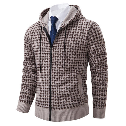 Herren Strickjacke Kapuze Bequem Elegante