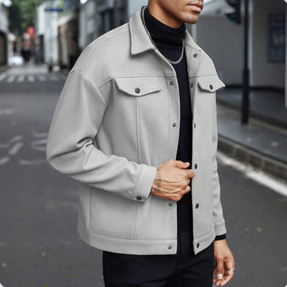 Herren Overshirt Jacke Lässig Modern Mit Details - BerlinGlamour