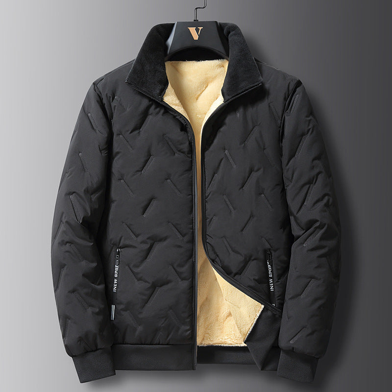 Herren Winterjacke Warm Steppjacke Fleece Innenfutter - BerlinGlamour