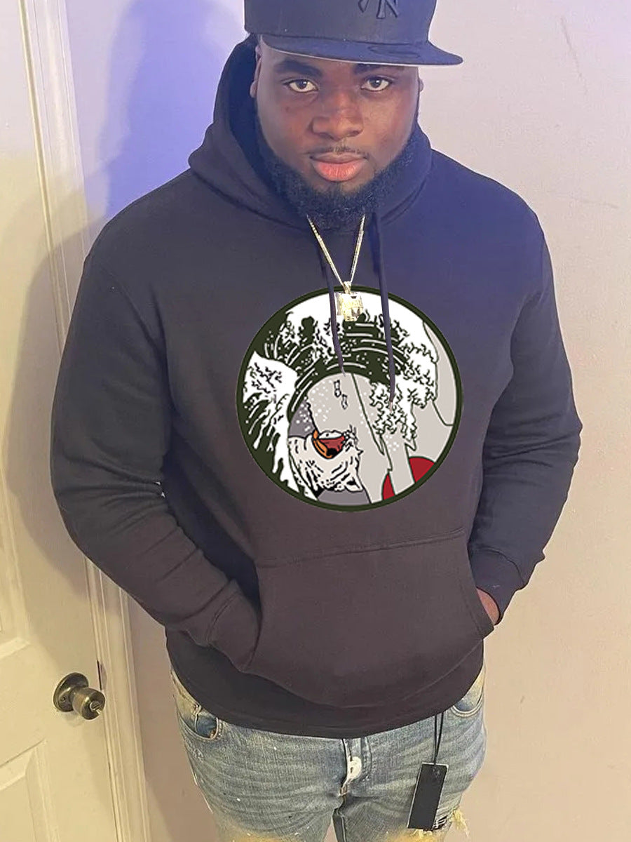 Herren Kapuzenpullover mit coolem Grafik Design Berlin Style