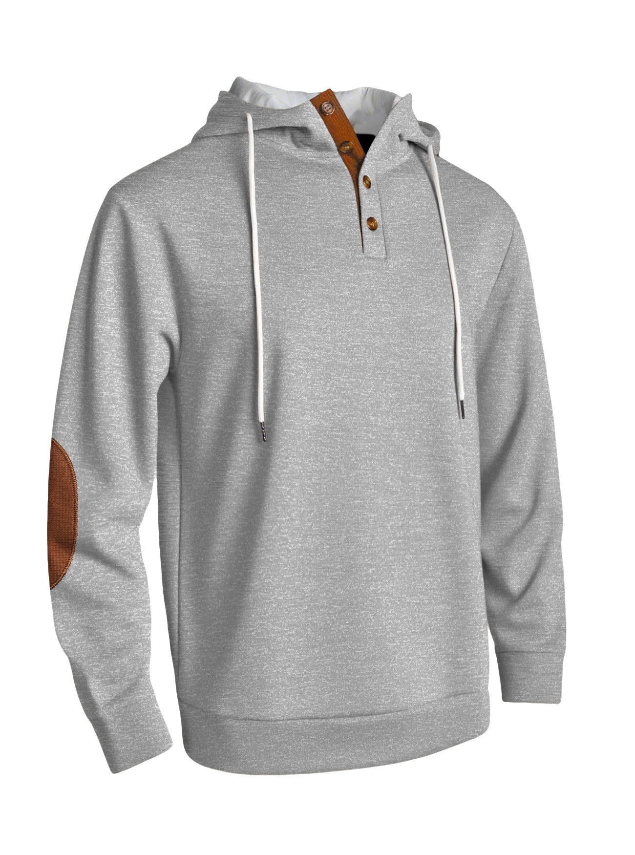 Herren Kapuzenpullover Modern Strukturiert Mit Knöpfen