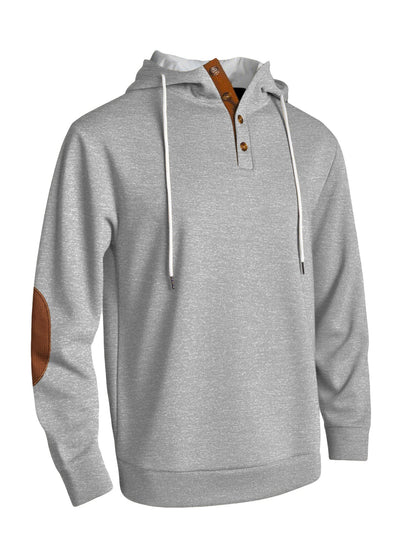 Herren Kapuzenpullover Modern Strukturiert Mit Knöpfen