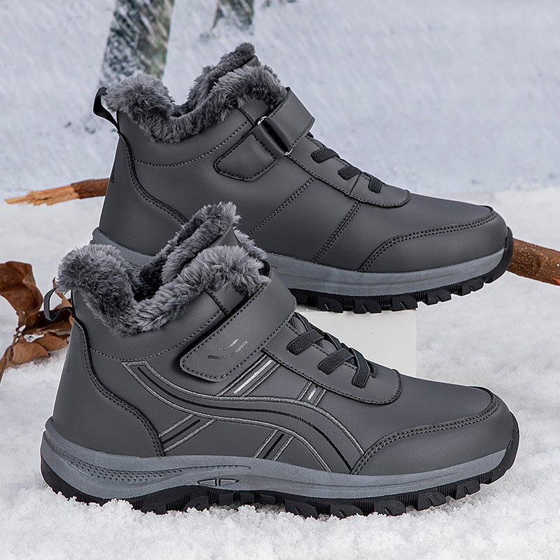 Damen Winterboots Warm Isoliert Klettverschluss