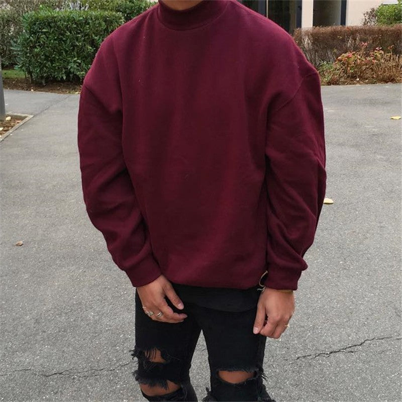 Herren Pullover Oversized Stehkragen Weich - BerlinGlamour