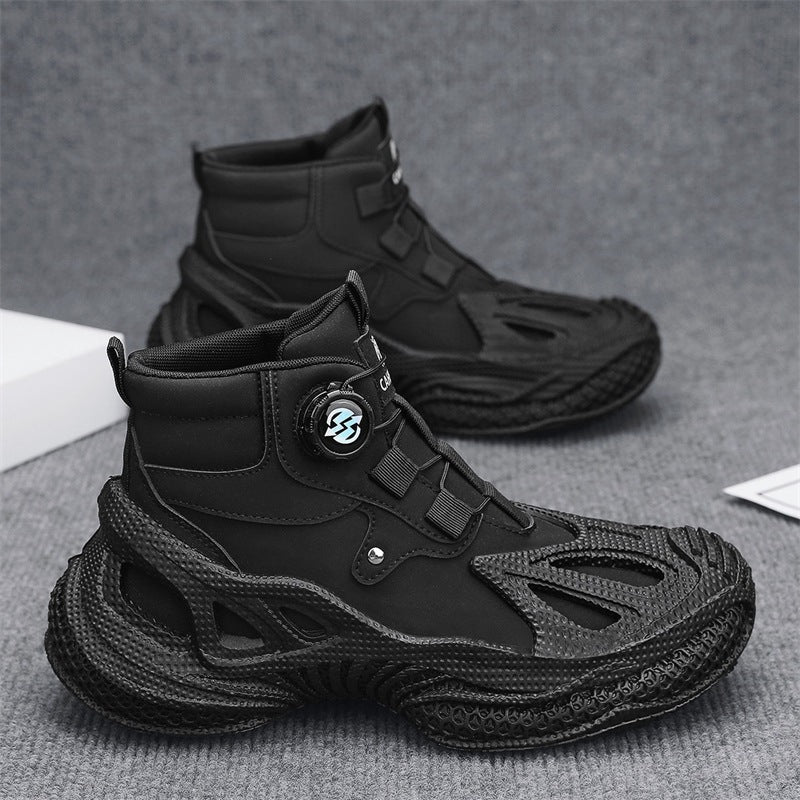 Damen High-Top Sneaker Stylisch Sportlich Schwarz