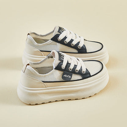 Damen Sneaker Komfortabel Leicht Luftig Weiße Sportschuhe