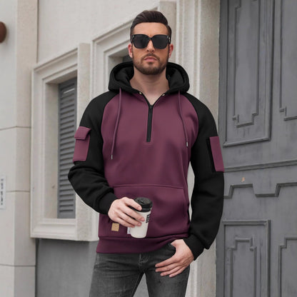 Herren Kapuzenpullover Sportlich Modern Mit Reißverschluss