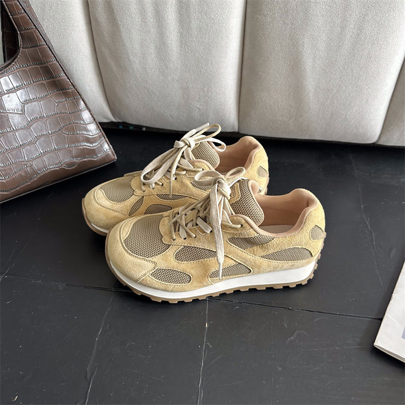 Damen Sneaker Sportlich Atmungsaktiv Wildleder