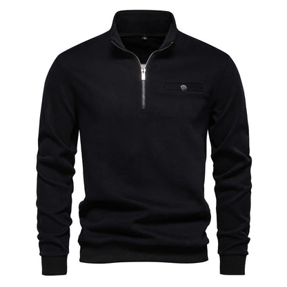 Herren Sweatshirt Stehkragen Modern Streetwear