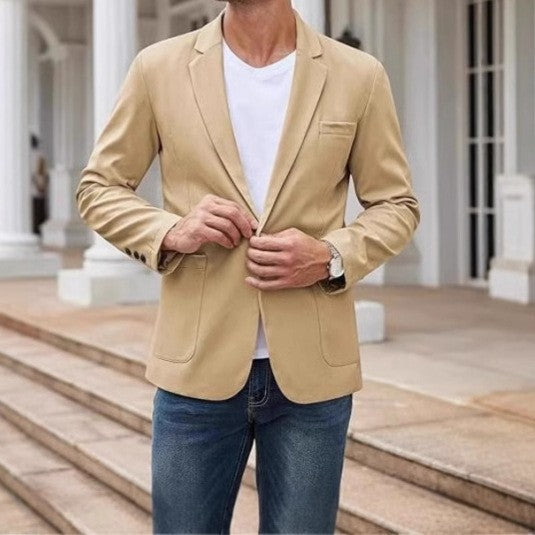 Herren Sakko Slim Fit Elegant Schwarz